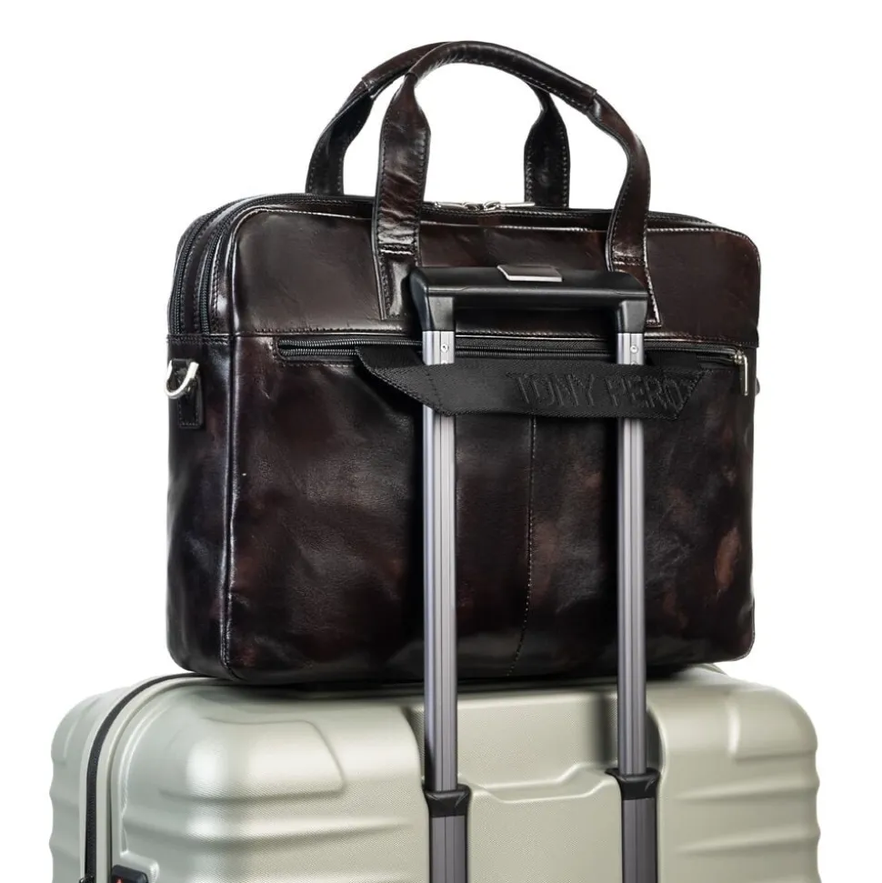 2 compartment Laptop briefcase van Gogh