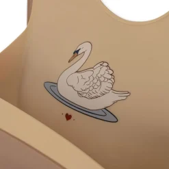 2 PACK SILICONE BIB SWAN
