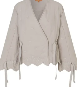 2388 Quilted Cotton, Gathered Tie Jacket