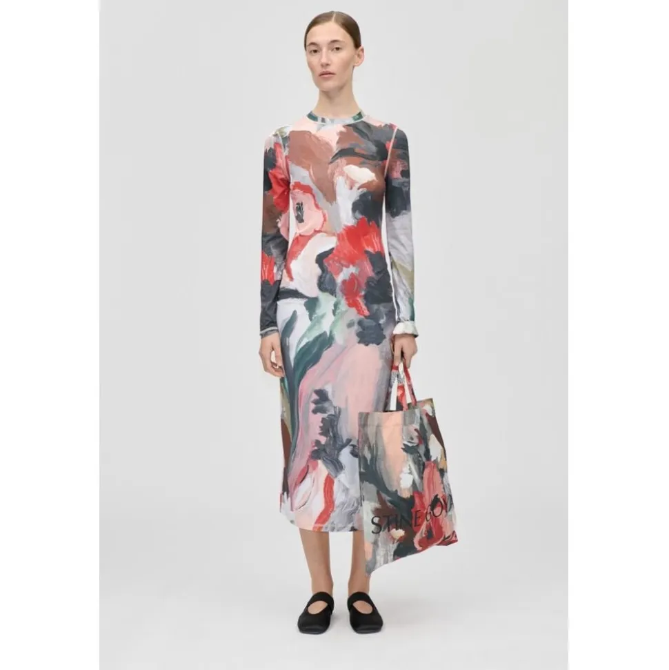 2244 Stocking Jersey, Pullover Long Sleeve Midi Dress