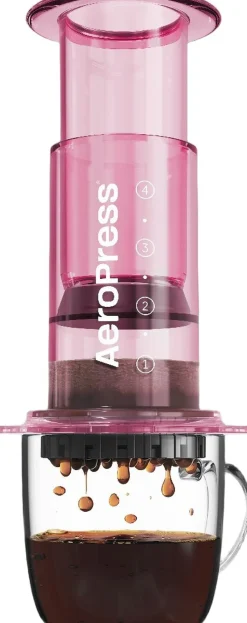 Aeropress Clear Colors Pink Coffee Press