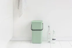 Affaldsspand m/låg sort.kon. 16 ltr