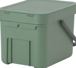 Affaldsspand m/låg sort.kon. 6 ltr.