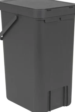 Affaldsspand m/låg sort.kon. 16 ltr