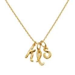Alphabet Pendant Gold