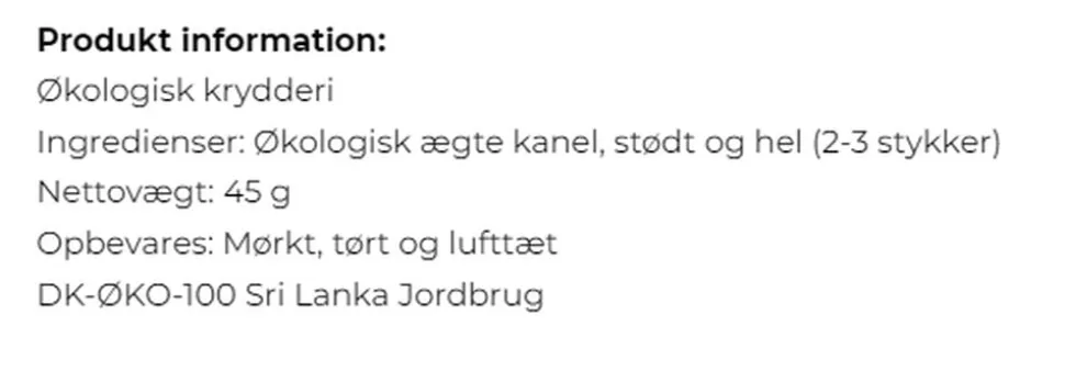 Ananda's kanel, hel&stødt