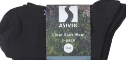 Asivik Liner Sock, Wool, 3-pack