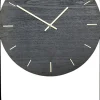 A-Wall Clock - Black with black metal ring