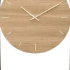 A-Wall Clock - Oak with brass ring