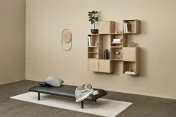 A-Wall Clock - Oak with brass ring