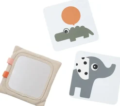 Baby kontrastkortholder Deer friends Sand