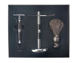 Barberians Shaving Kit: Safety Razor, Stand & Barberkost Sup
