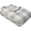 Bedspread 230x260cm blue check