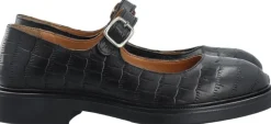 BIAADDA Mary Jane Croco Embossed Leather