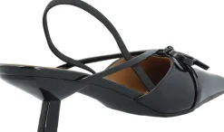 BIAKRISTIN Kitten Heel Bow Slingback Faux Leather