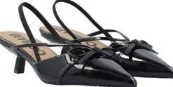 BIAKRISTIN Kitten Heel Bow Slingback Faux Leather