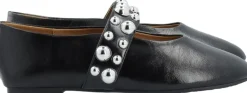 BIALUNA Studded Ballet Flat Faux Leather