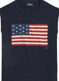 Big Fit Flag Sweater Vest
