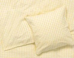 Bæk&Bølge Sengetøj gul/hvid 140x200 cm DK