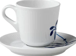 Blå Mega Riflet 9 cl. espressokop