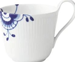 Blå Mega Riflet 33 cl. højhankskop