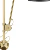 BL5 Wall Lamp 16 all brass parts/charcoal black shade