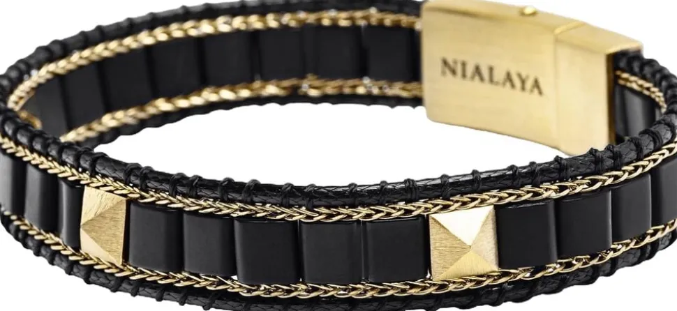 Black Onyx Stud Bracelet