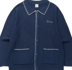 BLANKET STITCH CARDIGAN