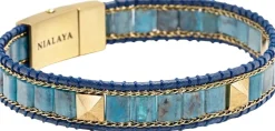 Blue Apatite Stud Bracelet