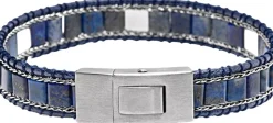 Blue Lapis Stud Bracelet