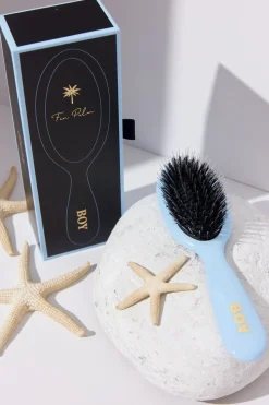 Boar- & Nylon Brush blue 