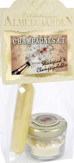 Boble-sæt - Hyldeblomst-slikkepind og syrligt boblende pulver