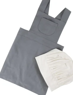 Brneforklde m/kokkehue, elephant grey/classic white