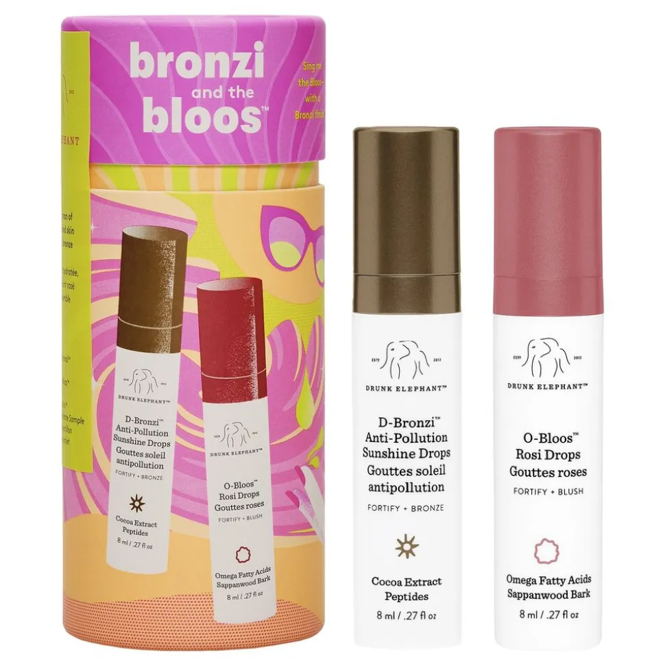 Bronzi and the bloos™ - Æske med ansigtpleje: bronzer-serum og rosa se