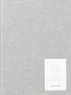 Business Notesbog med dagsplan og mødereferat, lys grå