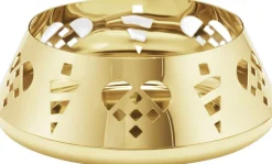 CC 2025 PILLAR CANDLEHOLDER 18KT GOLD PLATED STAINLESS STEEL