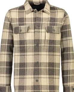 Checked overshirt L/S