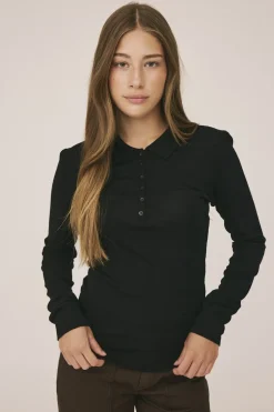 Cilla 12 Langærmede polo strik - 100% Merino uld RWS