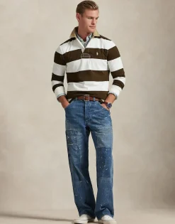 Classic Fit Khaki-Collar Rugby Shirt