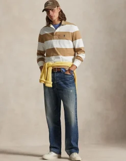 Classic Fit Khaki-Collar Rugby Shirt