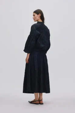 Clipped jacquard full skirt - Bisha