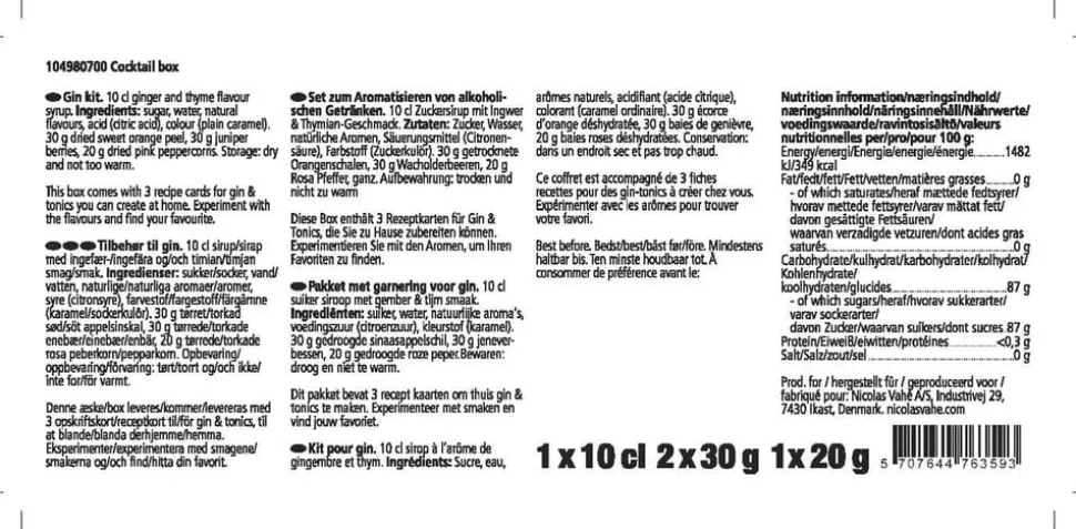 Cocktail BoxGaveæske, Nicolas Vahé Cocktail Box UDGÅR