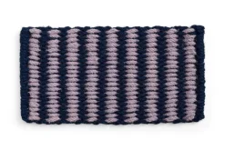Coco Door Mat-Stripe Wide-Lavender and navy