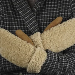 COLON - MITTENS - PALM OF SUEDE AND UPPER OF CURLY SHEARLING