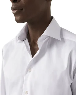 Contemporary Fit White Signature Twill Shirt
