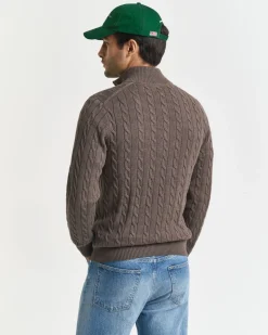 COTTON CABLE HALF ZIP