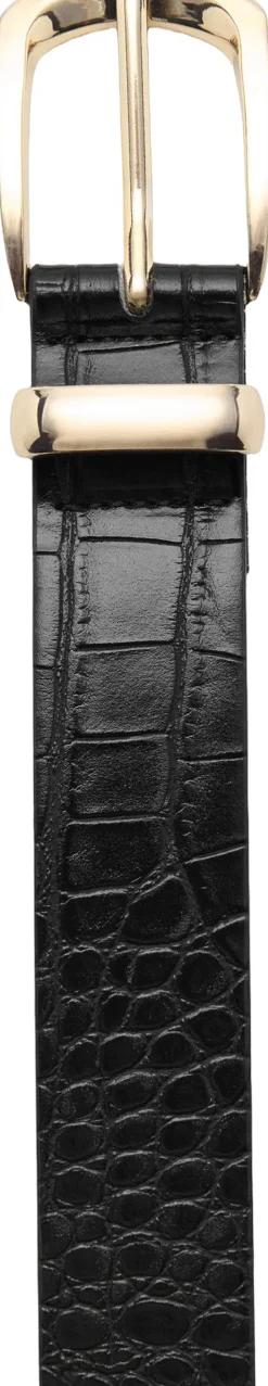 Croco faux-leather belt