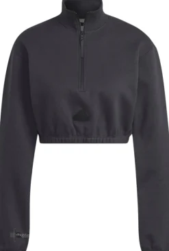 Cropped Half-Zip sweatshirt
