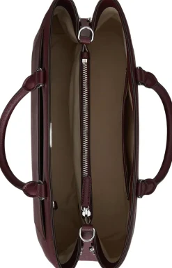 Crosshatch Leather Large Hanna Satchel