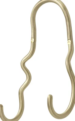 Curvature Double Hook - Brass